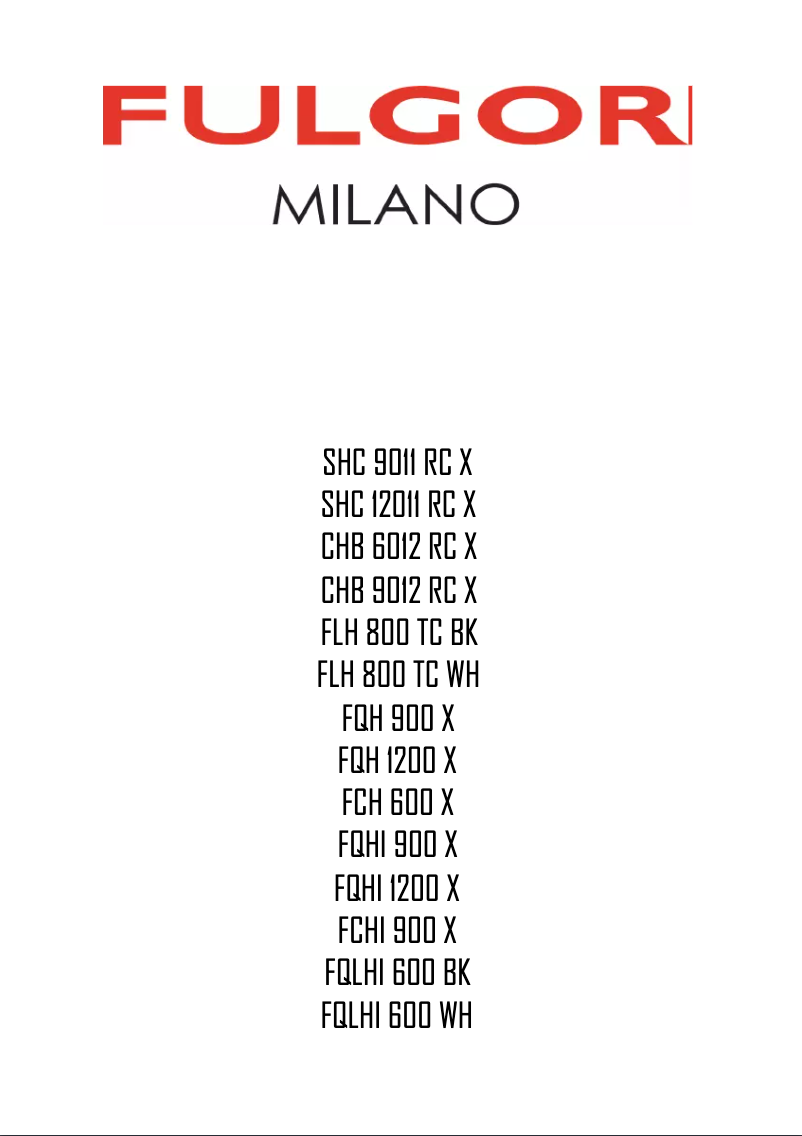 Image de la première page du manuel de l'appareil FQH 900 X