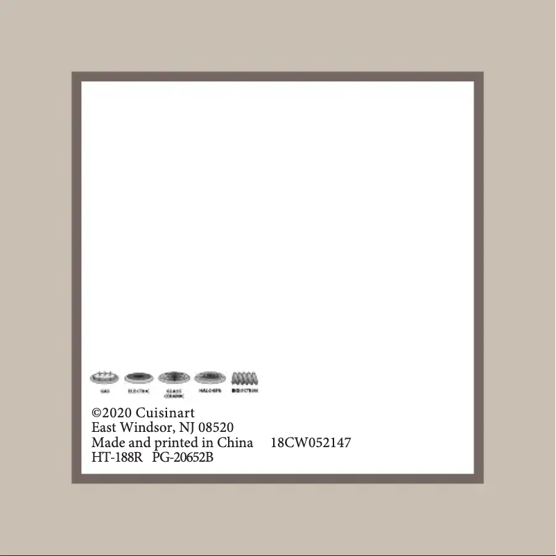 Page 1 de la notice Manuel utilisateur Cuisinart CI650-25BG