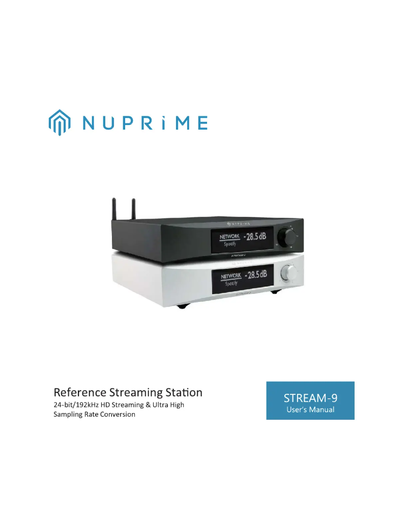 Page 1 de la notice Manuel utilisateur NuPrime Stream 9
