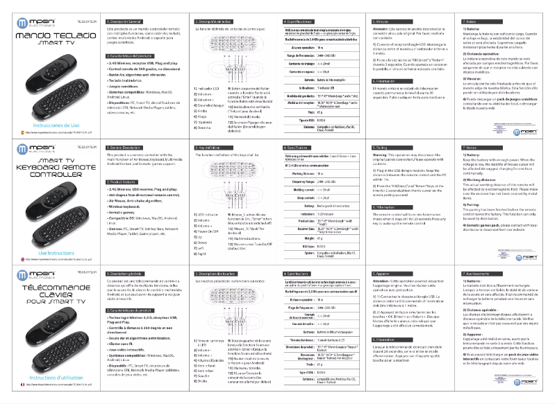 Page 1 de la notice Manuel utilisateur Imperii Electronics TE.03.0172.01