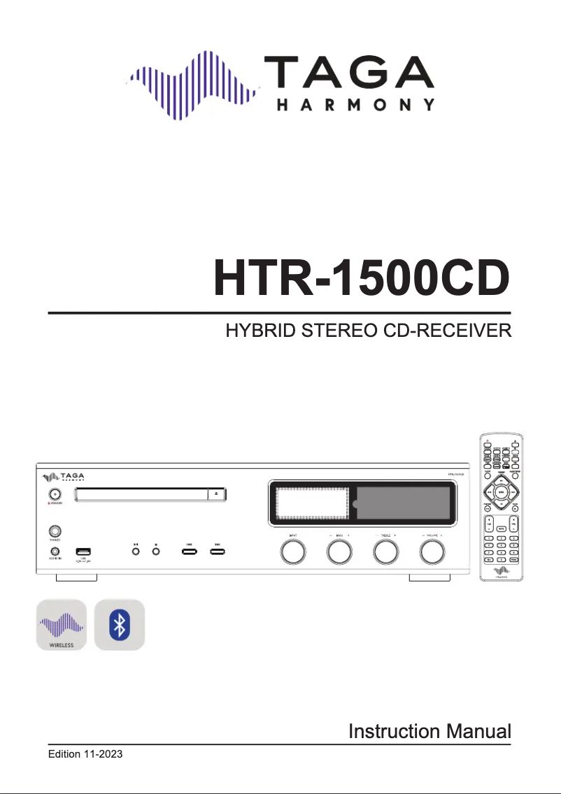 Página 1 del manual Manual de usuario Taga Harmony HTR-1500CD