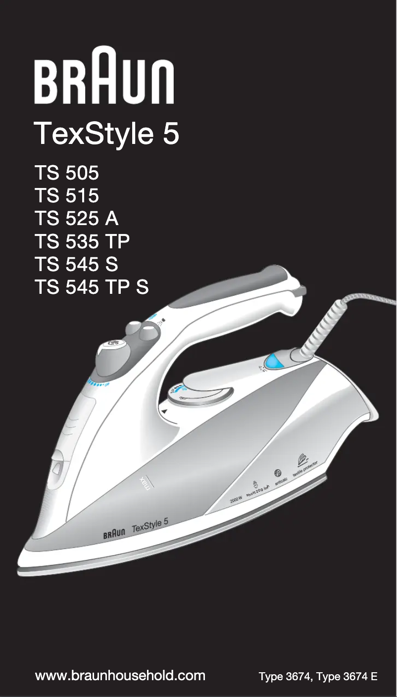 Page 1 de la notice Manuel utilisateur Braun TexStyle 5 TS 545 TPS
