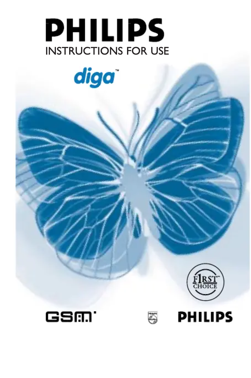 First page image of the manual for Diga TCD308