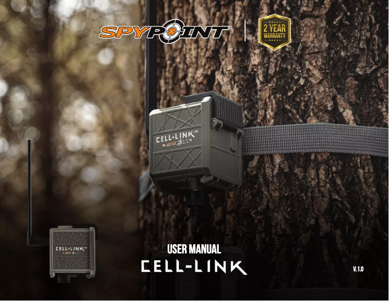 Page n°1 - Manuel utilisateur Spypoint Cell-Link