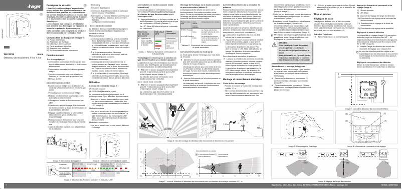 Page 1 de la notice Manuel utilisateur Hager WJC051B