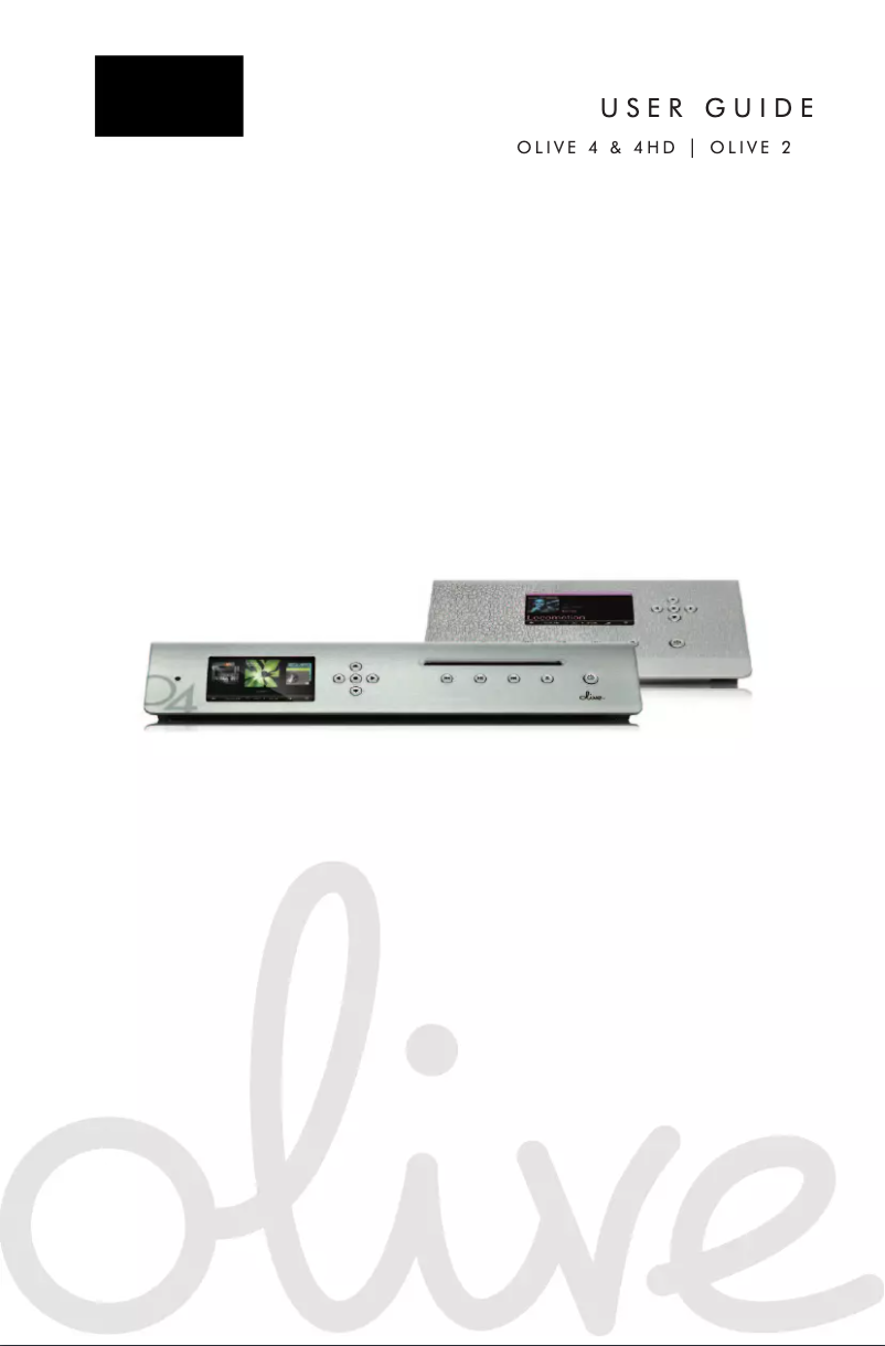 Page n°1 - Manuel utilisateur Olive O4HD