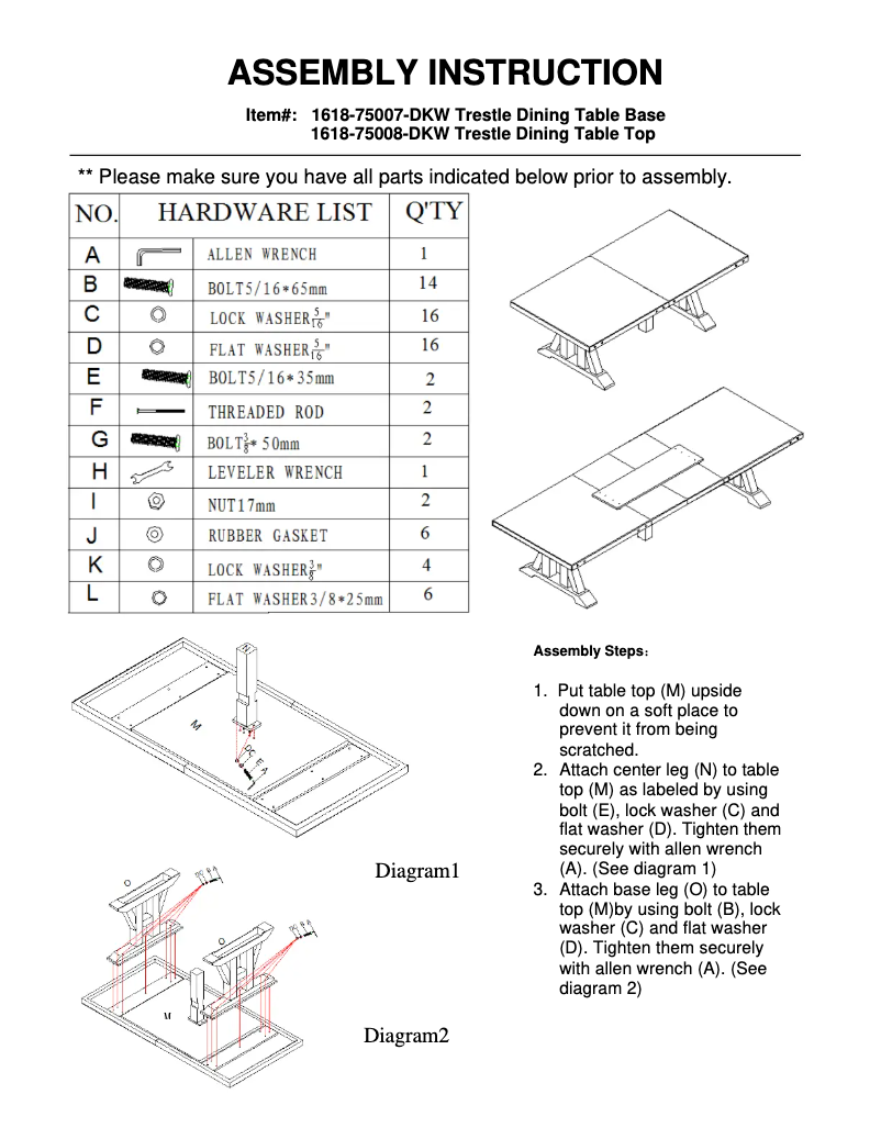Page 1 de la notice Manuel utilisateur Hooker 1618-75007-DKW