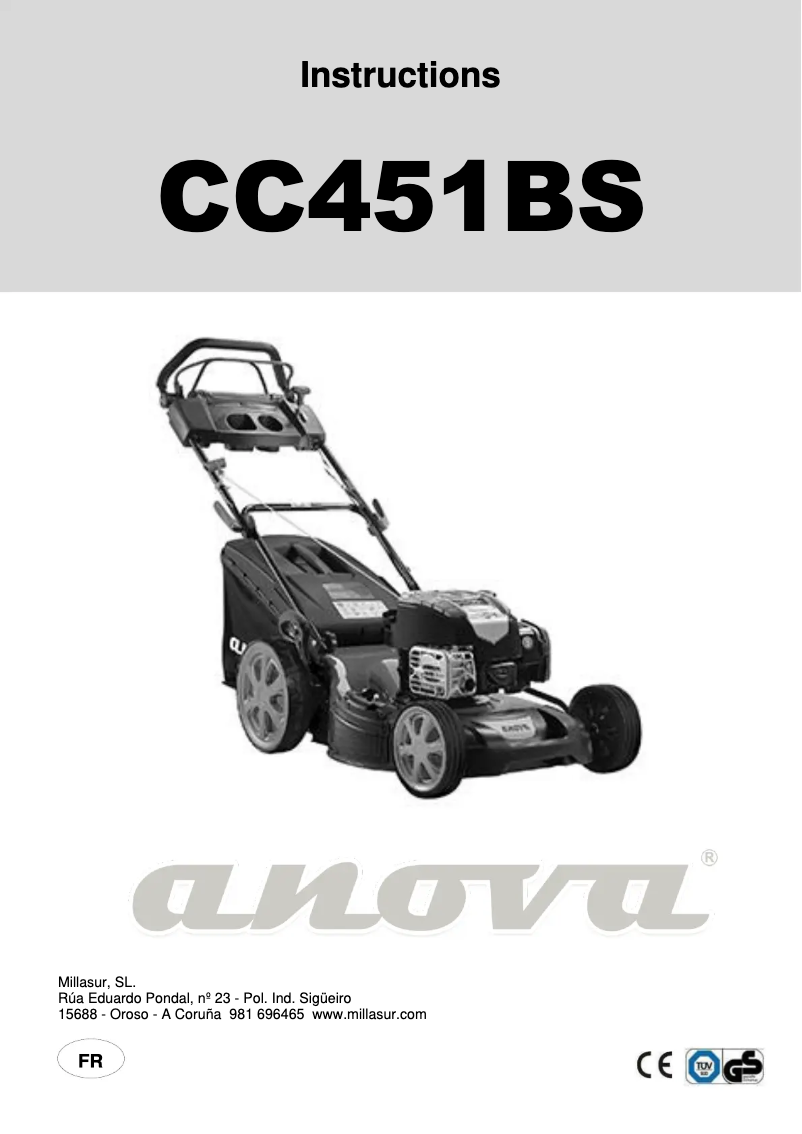 Página 1 del manual Manual de usuario Anova CC451BS