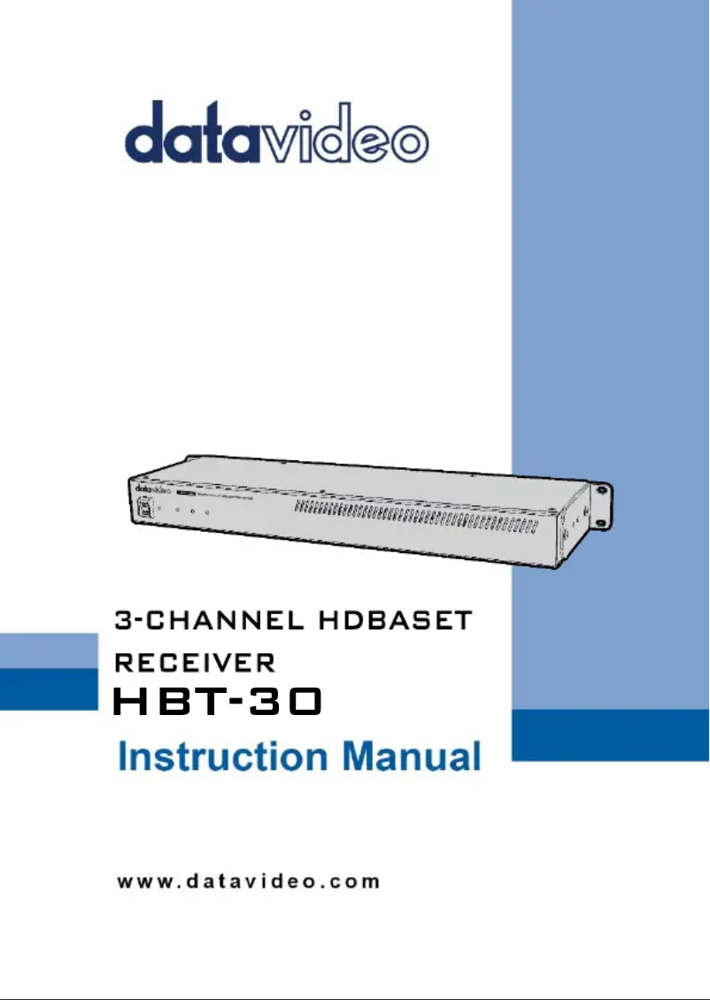 Page n°1 - Manuel utilisateur DataVideo HBT-30