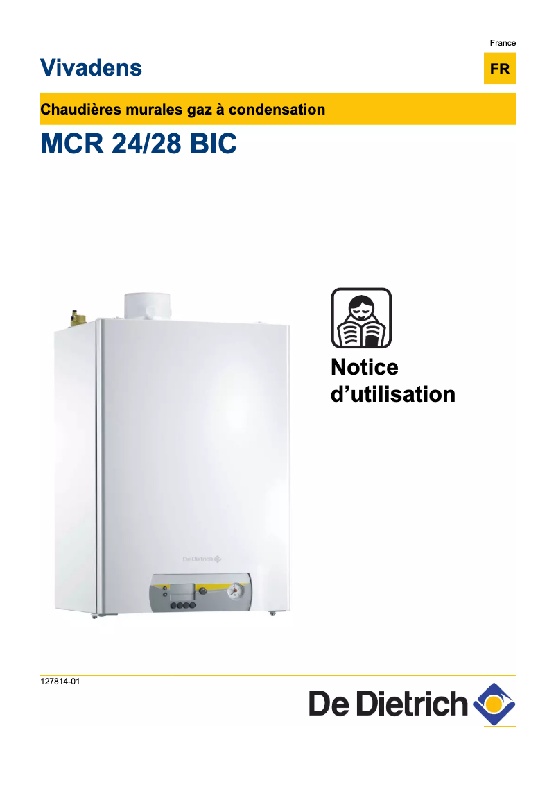 Page 1 de la notice Manuel utilisateur De Dietrich Vivadens MCR 24 BIC