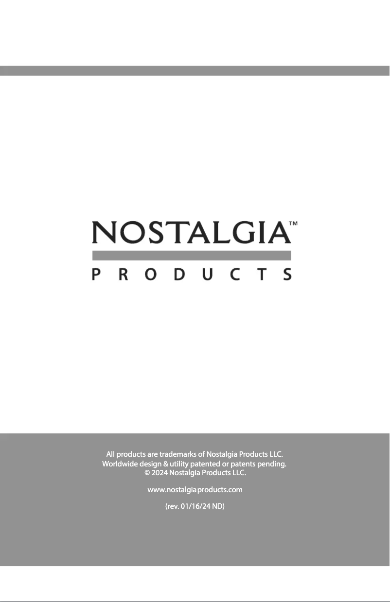 Page n°1 - Manuel utilisateur Nostalgia NWICMPRL4