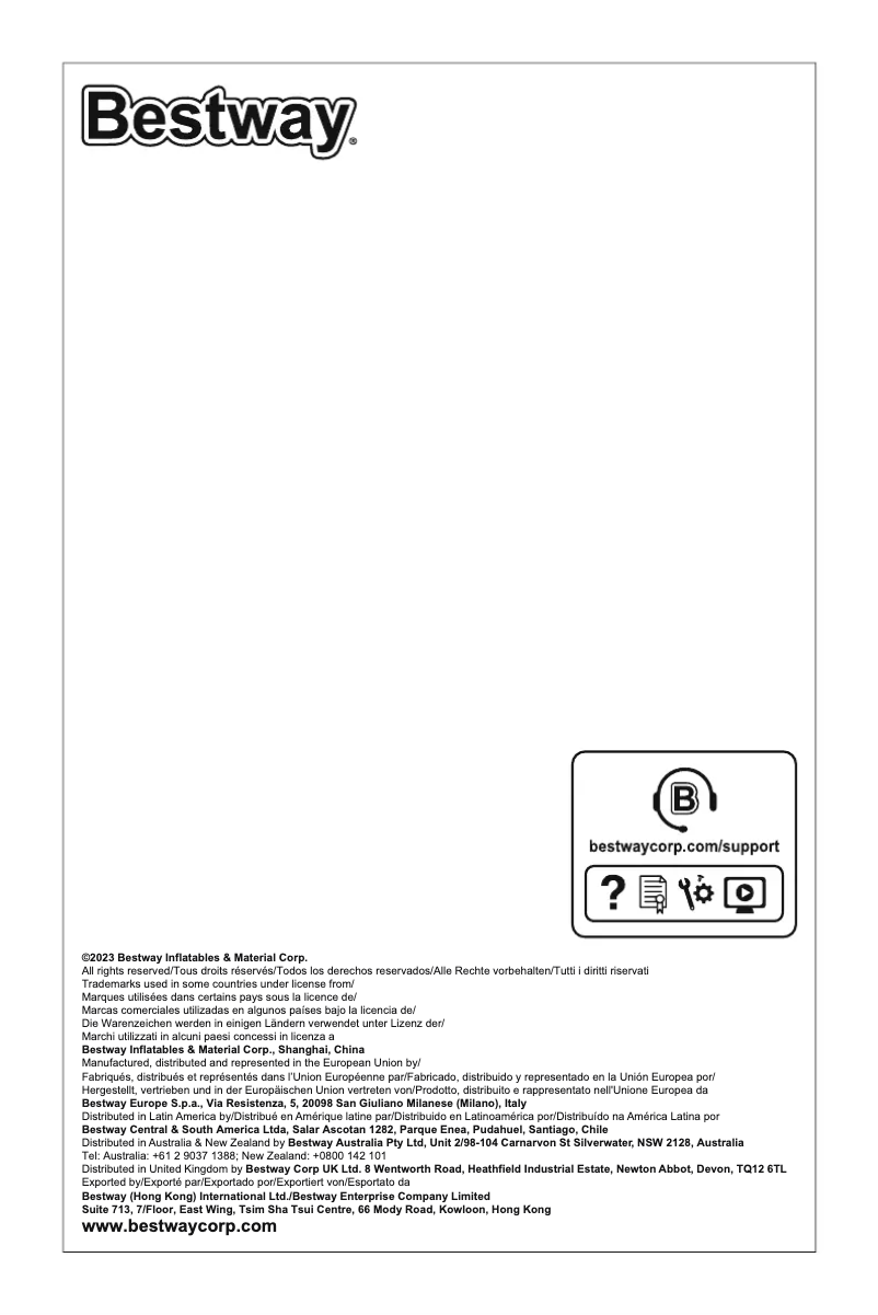 Page 1 de la notice Manuel utilisateur Bestway Lay-Z-Spa 60069