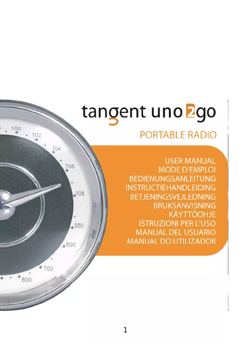 Imagen de la primera página del manual del dispositivo Uno 2go