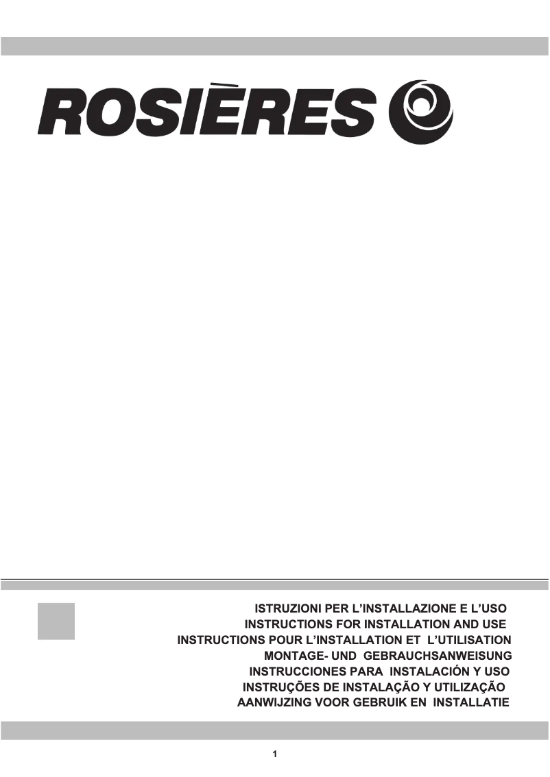 Page 1 de la notice Mode d'emploi Rosieres RHG 580 RB