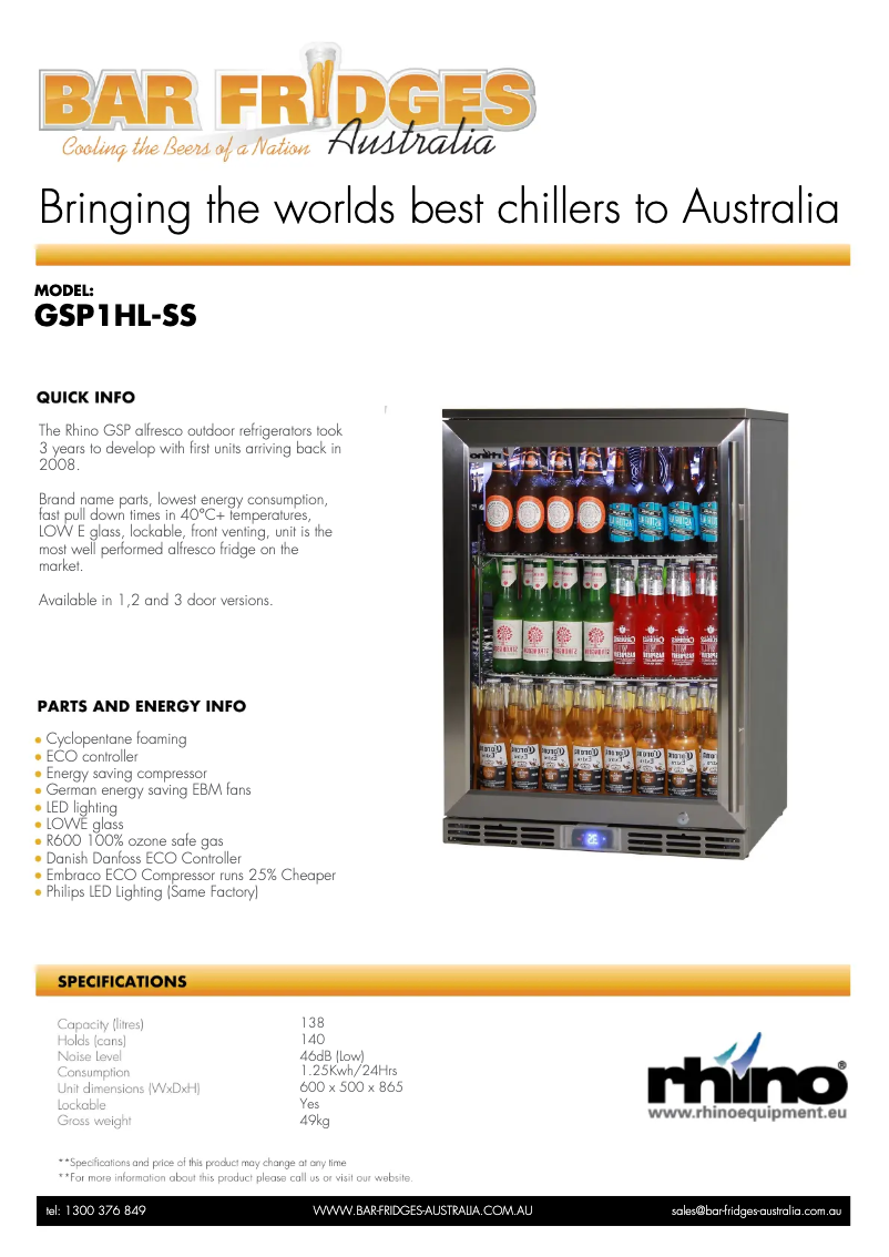 Imagen de la primera página del manual del dispositivo GSP1HL-SS