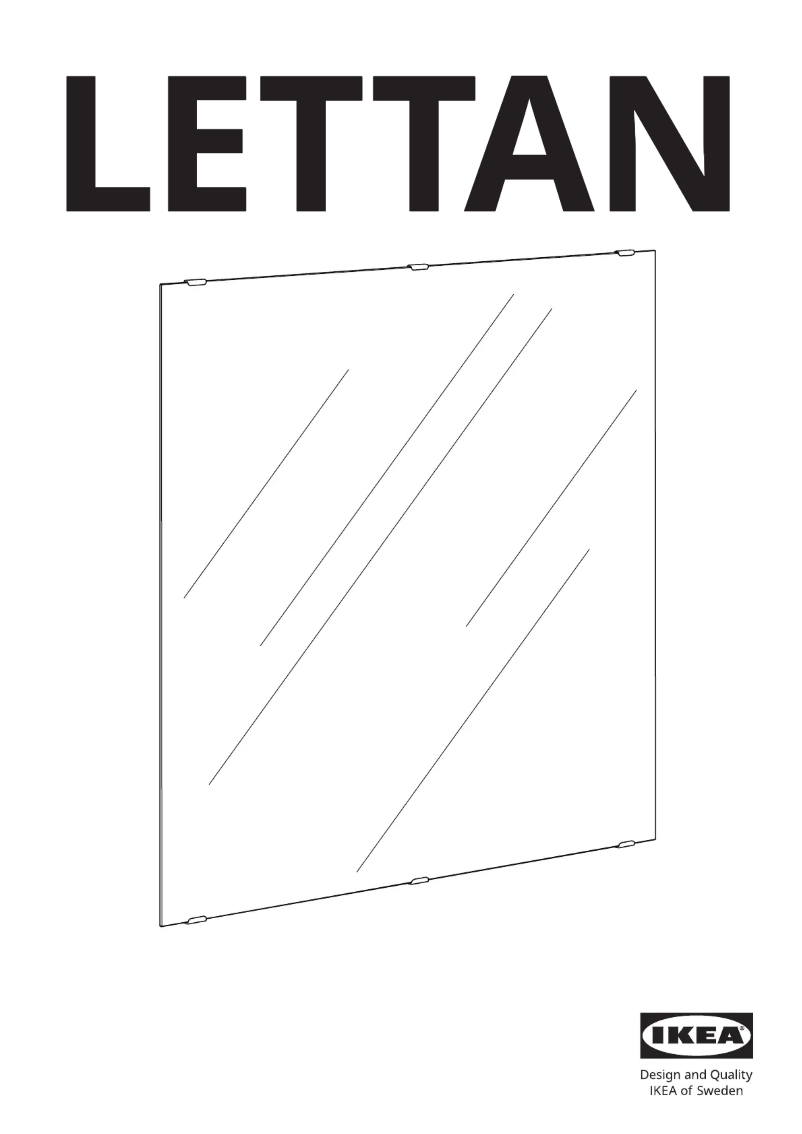 Page 1 de la notice Manuel utilisateur Ikea LETTAN 605.563.41