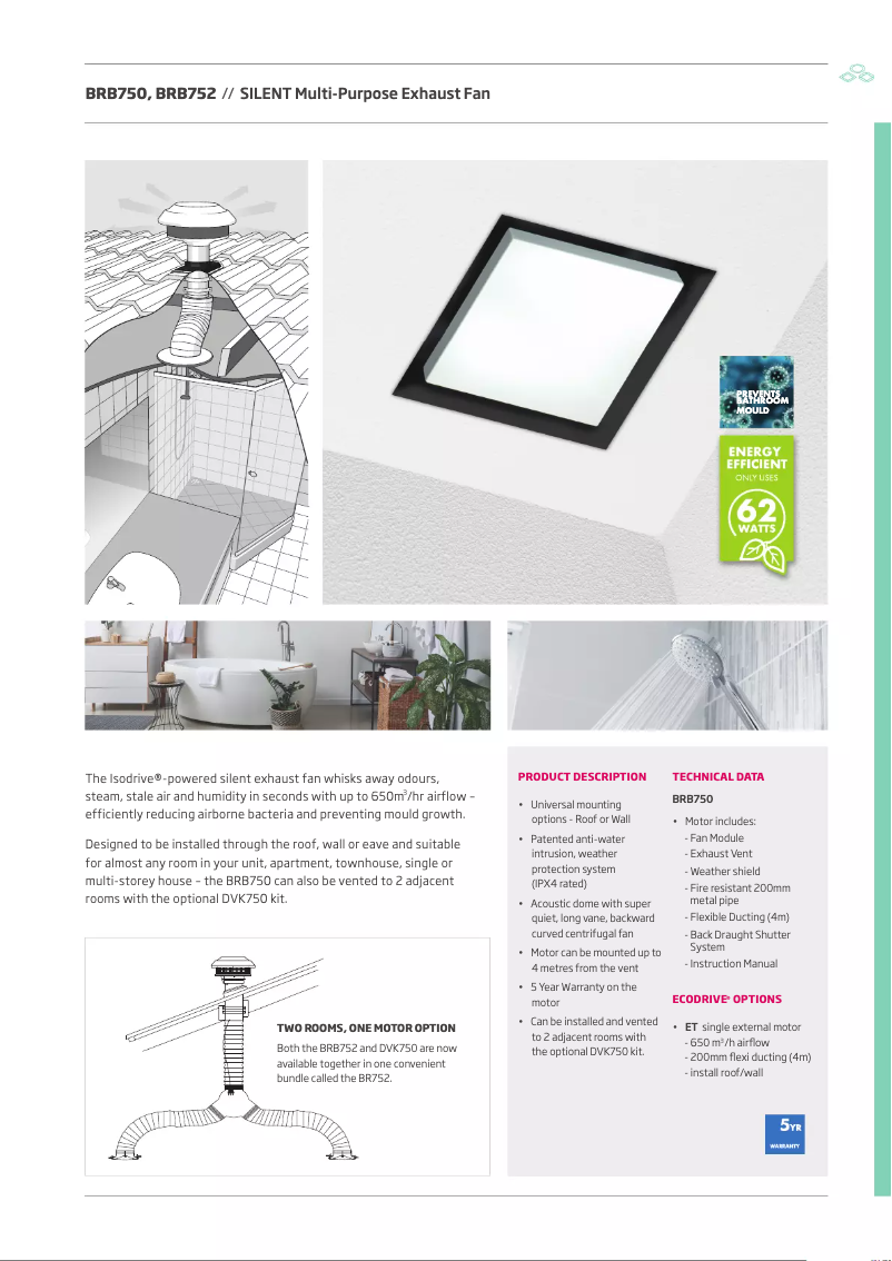 Page 1 de la notice Fiche technique Schweigen BRB750