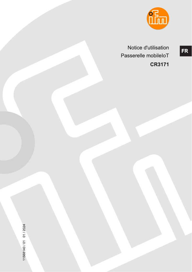 Page n°1 - Manuel utilisateur IFM CR3171