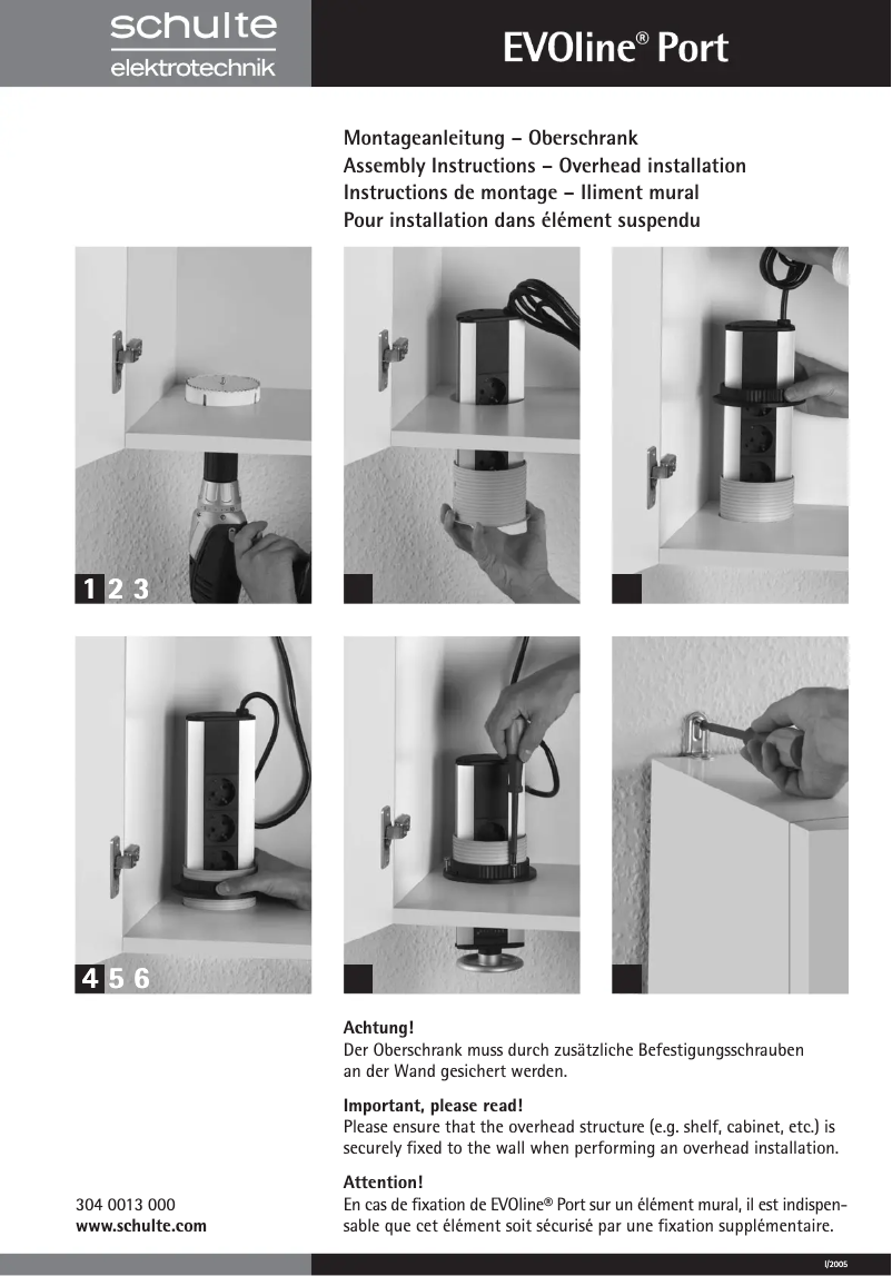 Page n°1 - Manuel utilisateur EVOline Port