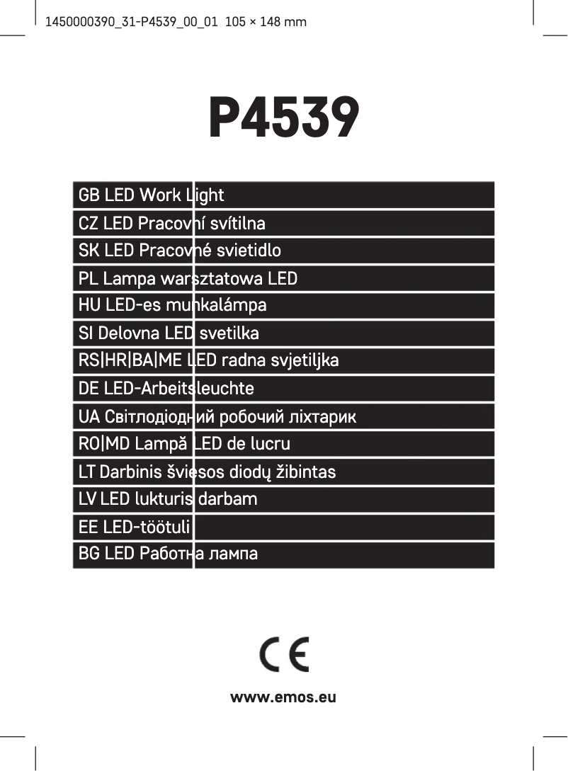 Page 1 de la notice Manuel utilisateur Emos P4539