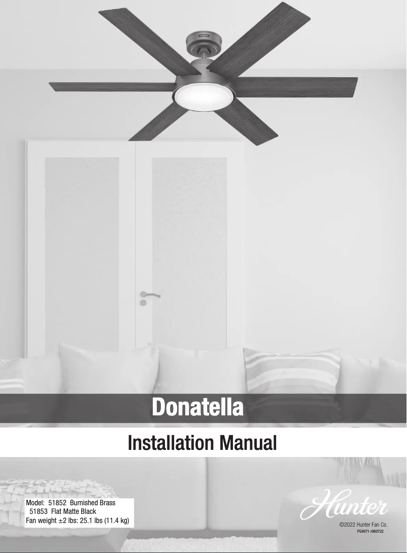 Image de la première page du manuel de l'appareil Donatella