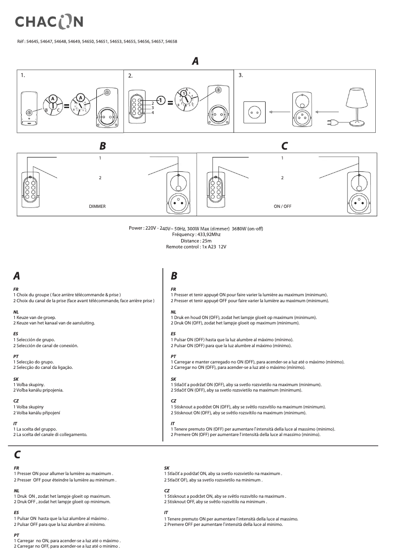 Image de la première page du manuel de l'appareil 54651