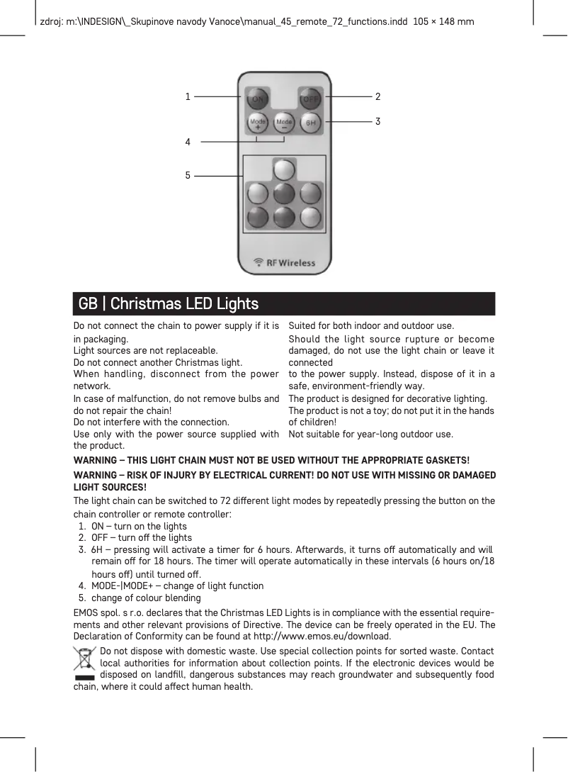 Página 1 del manual Manual de usuario Emos D4AA04