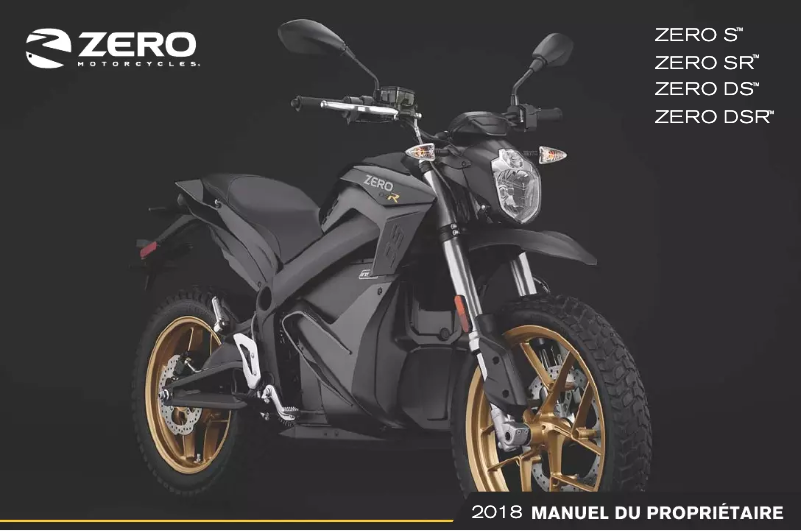 Page 1 de la notice Manuel utilisateur Zero DSR (2018)