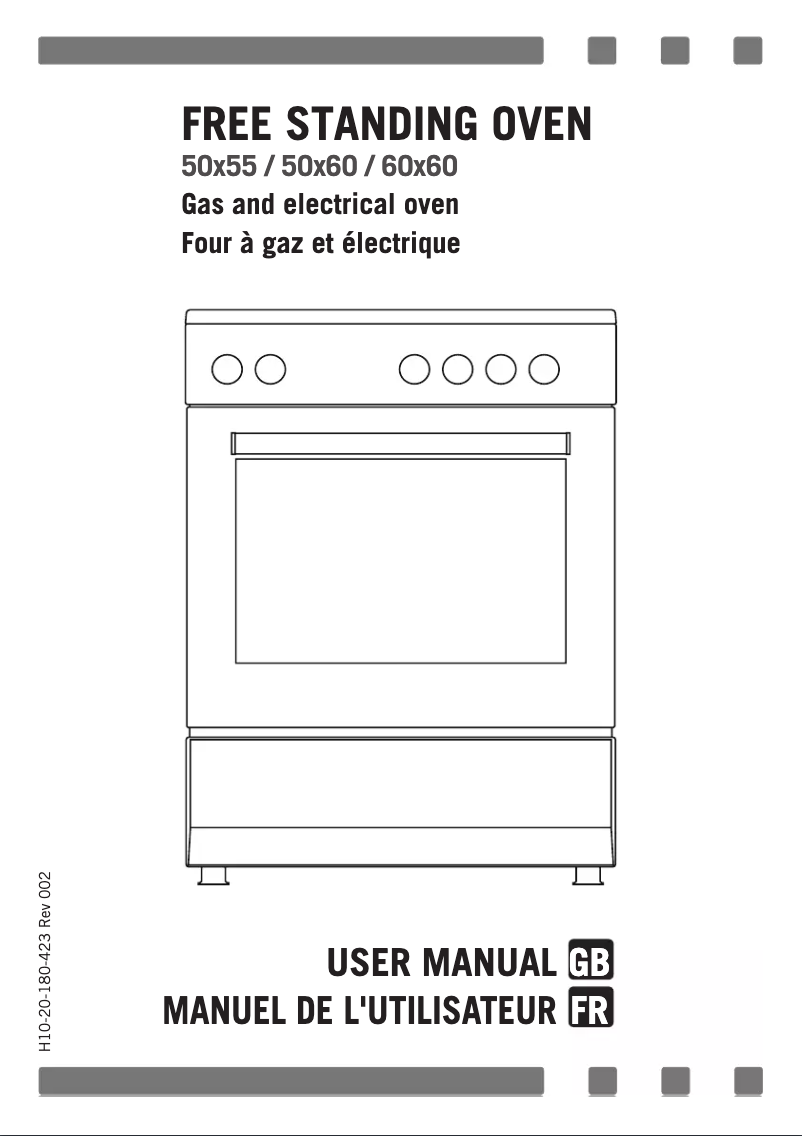 Page n°1 - Manuel utilisateur Candy CCGG550SW/E