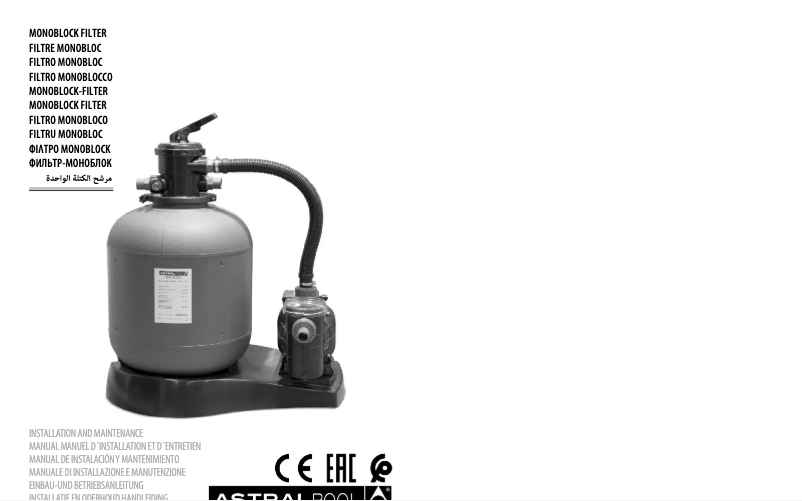 Page n°1 - Manuel utilisateur AstralPool Galactic