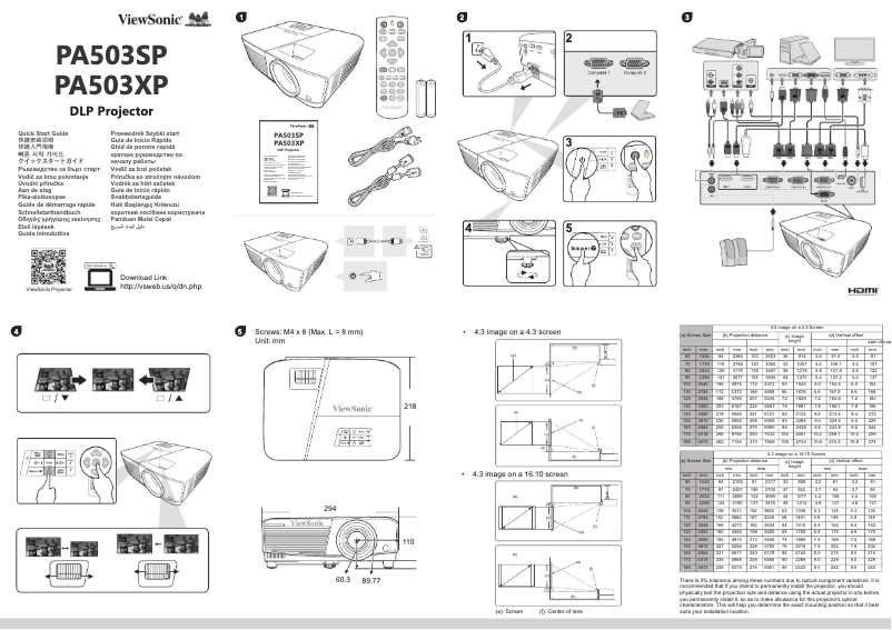 Image de la première page du manuel de l'appareil PA503XP