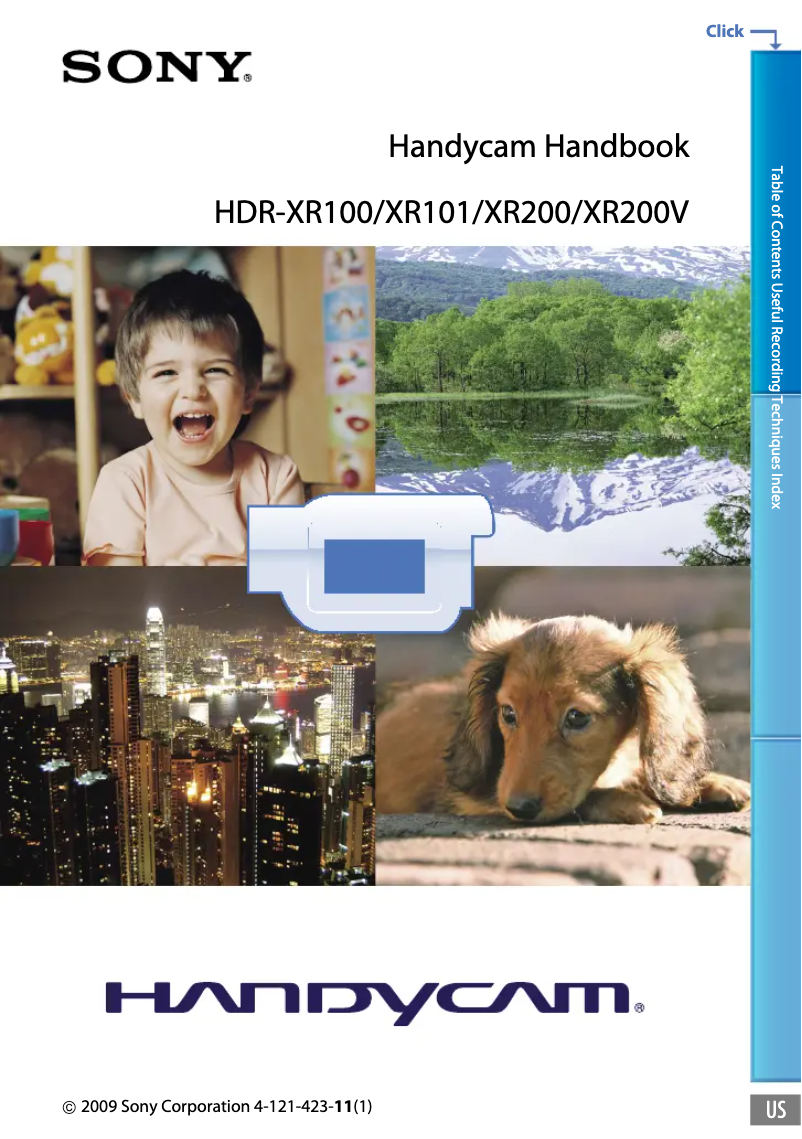 Page 1 de la notice Manuel utilisateur Sony HDR-XR200