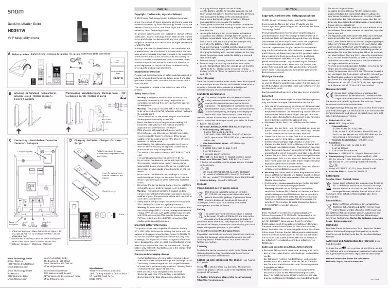 Imagen de la primera página del manual del dispositivo HD351W