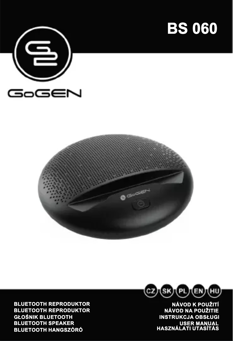 Page n°1 - Manuel utilisateur GoGen BS 060W
