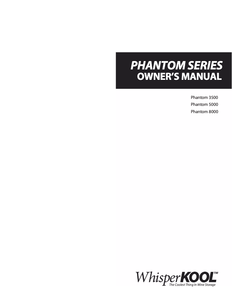 Page 1 de la notice Manuel utilisateur WhisperKOOL U-WKPH3500-115