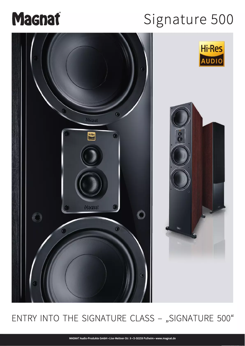 Page 1 de la notice Fiche technique Magnat Signature Center 53