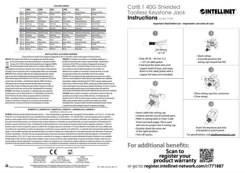 Page 1 de la notice Manuel utilisateur Intellinet 771887