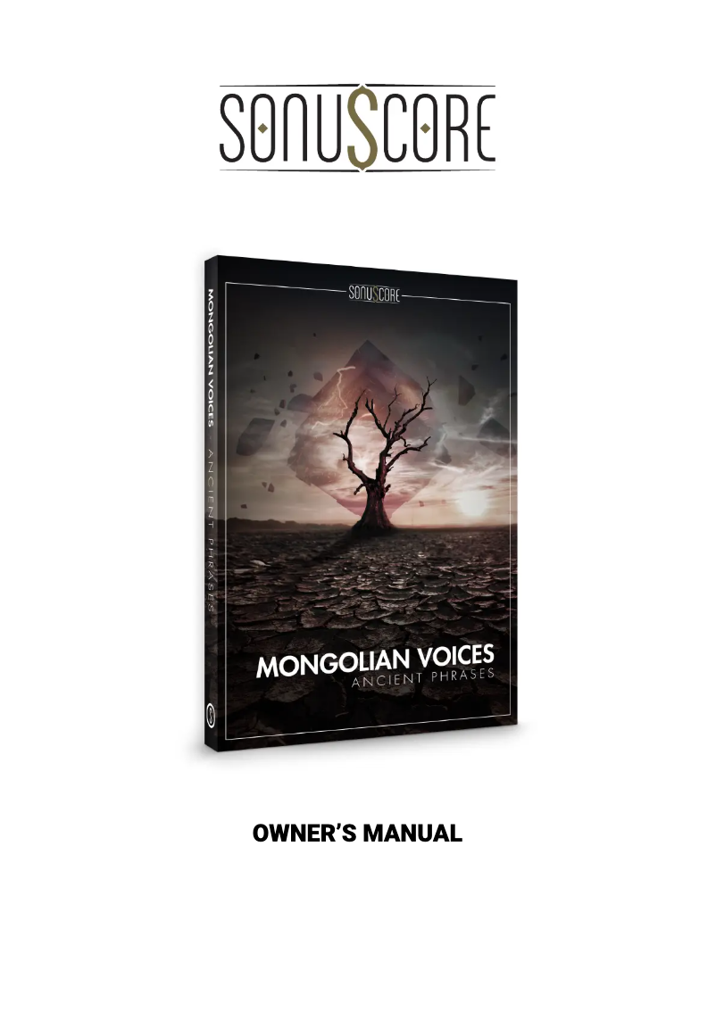 Page 1 de la notice Manuel utilisateur Steinberg Mongolian Voices - Ancient Phrases