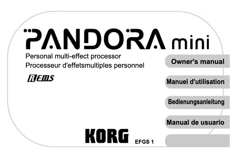 Image de la première page du manuel de l'appareil Pandora mini