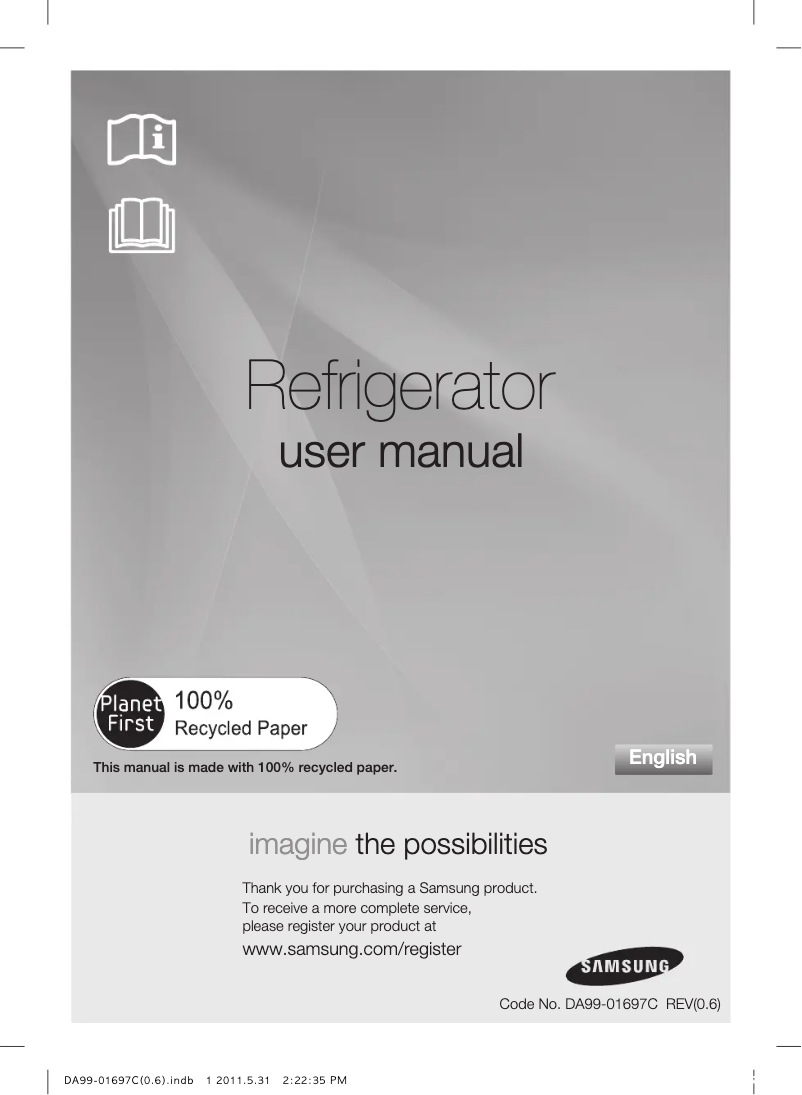Page n°1 - Manuel utilisateur Samsung RT77BBPN1