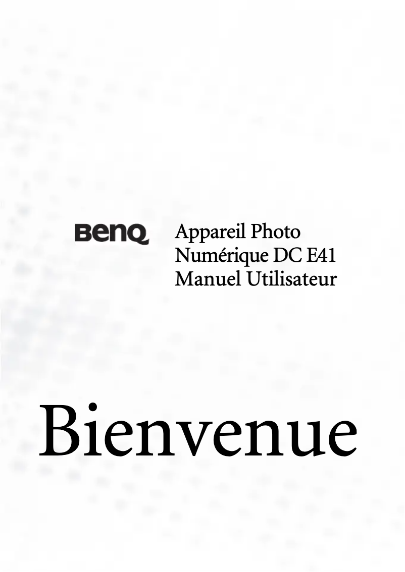 Page n°1 - Manuel utilisateur BenQ DC E41