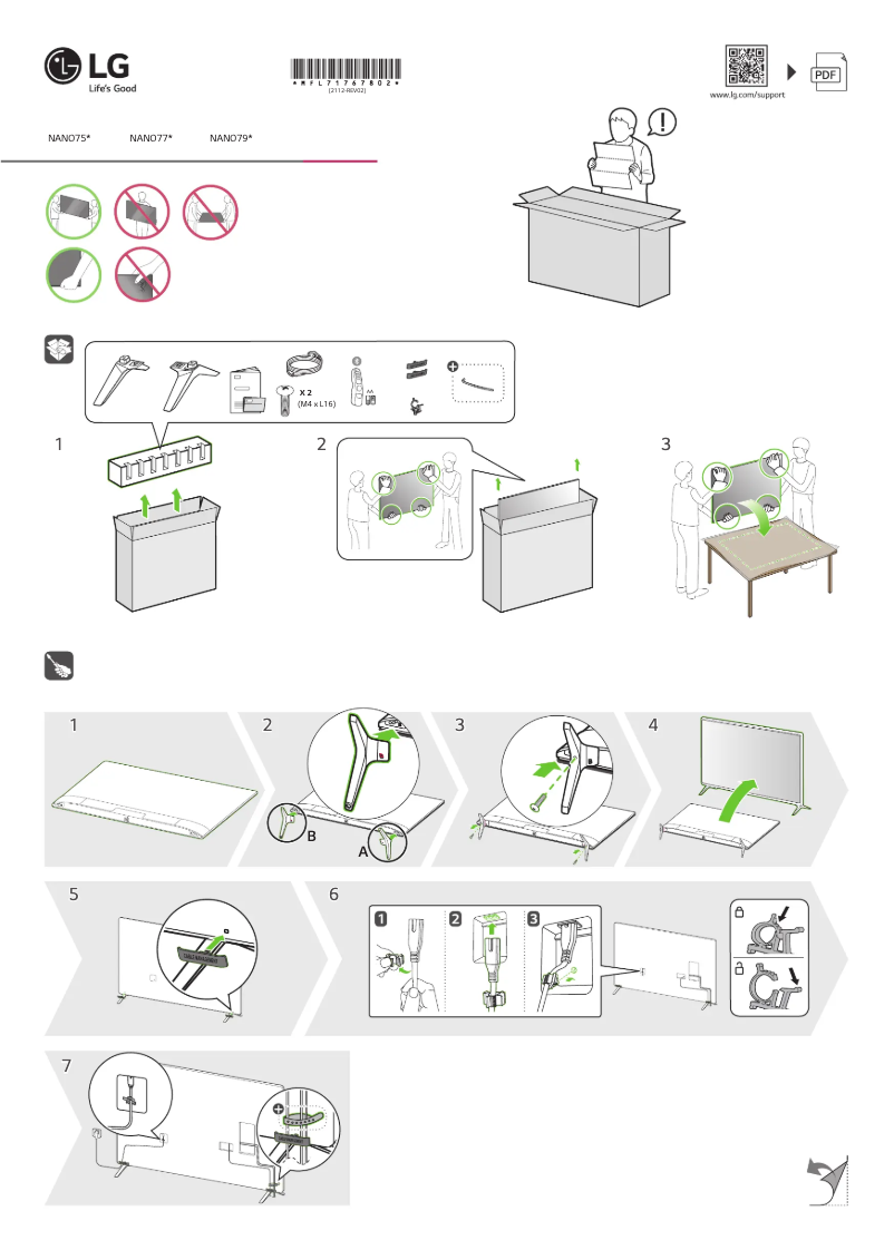 Page 1 de la notice Manuel utilisateur LG 43NANO796PC