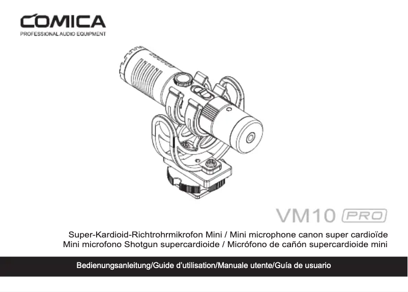 Page 1 de la notice Manuel utilisateur Comica VM10 PRO