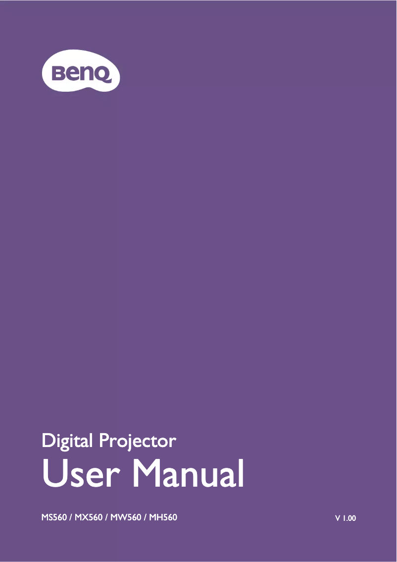 Page n°1 - Manuel utilisateur BenQ MH5005