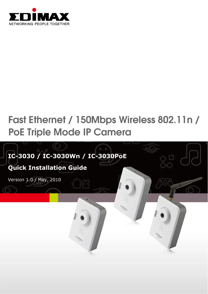Page 1 de la notice Manuel utilisateur Edimax IC-3030Wn