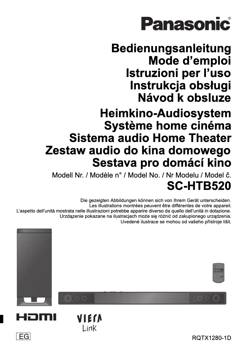 Page 1 de la notice Manuel utilisateur Panasonic SC-HTB520