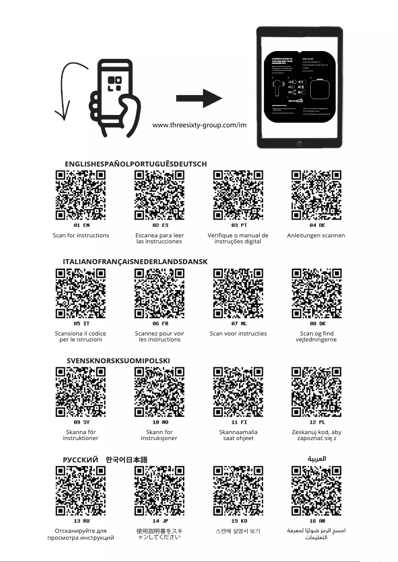 Image de la première page du manuel de l'appareil Massage Gun