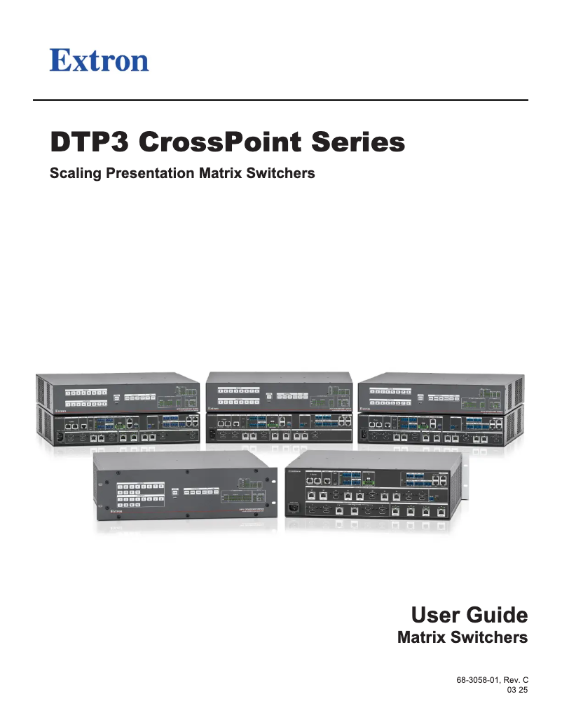 Page n°1 - Manuel utilisateur Extron DTP3 CrossPoint 622