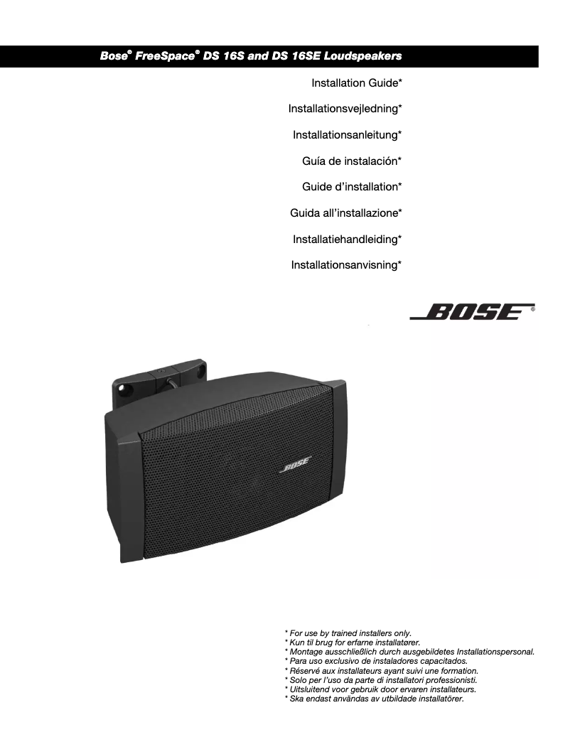 Page 1 de la notice Manuel utilisateur Bose FreeSpace DS 16SE