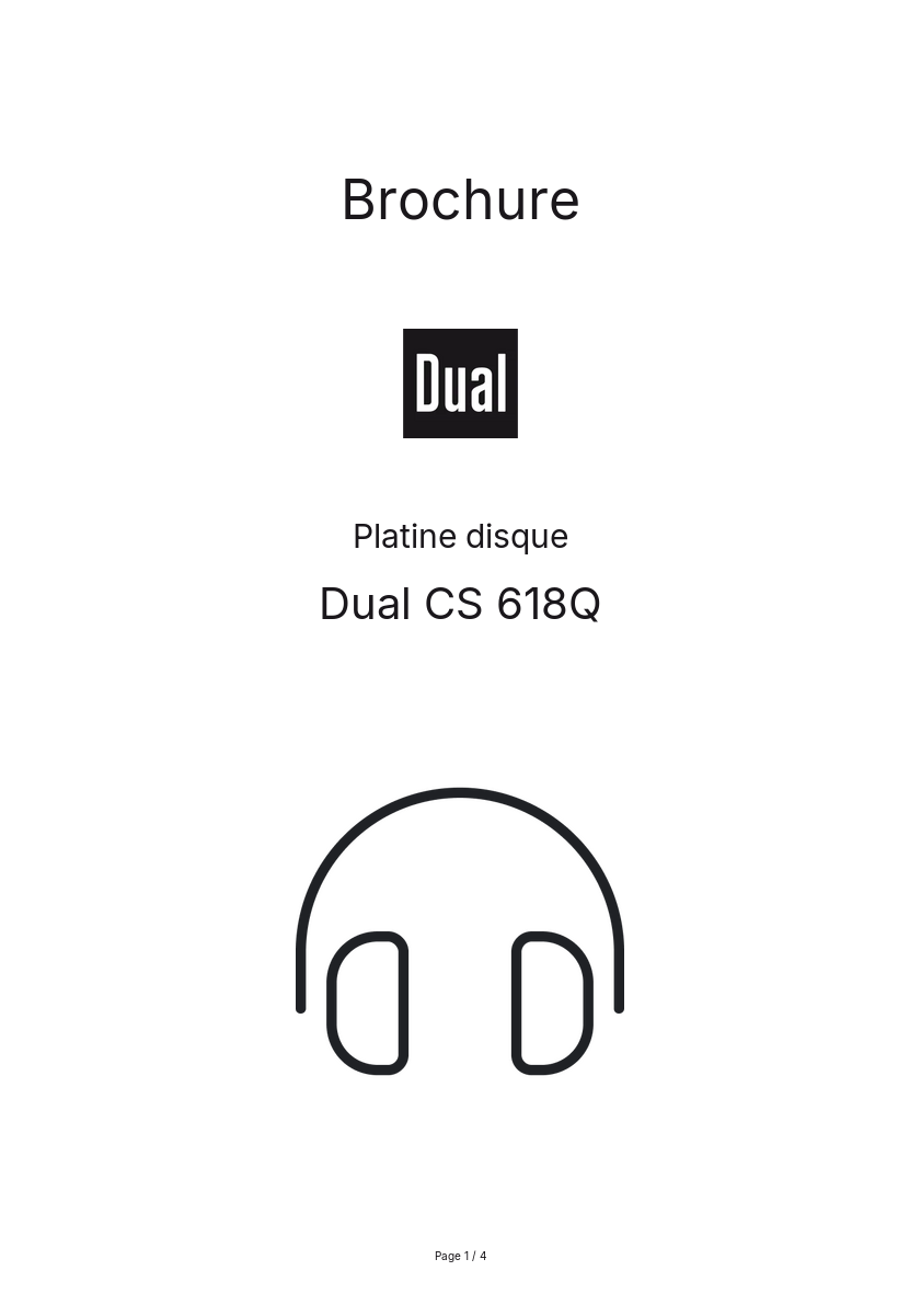 Image de la première page du manuel de l'appareil CS 618Q